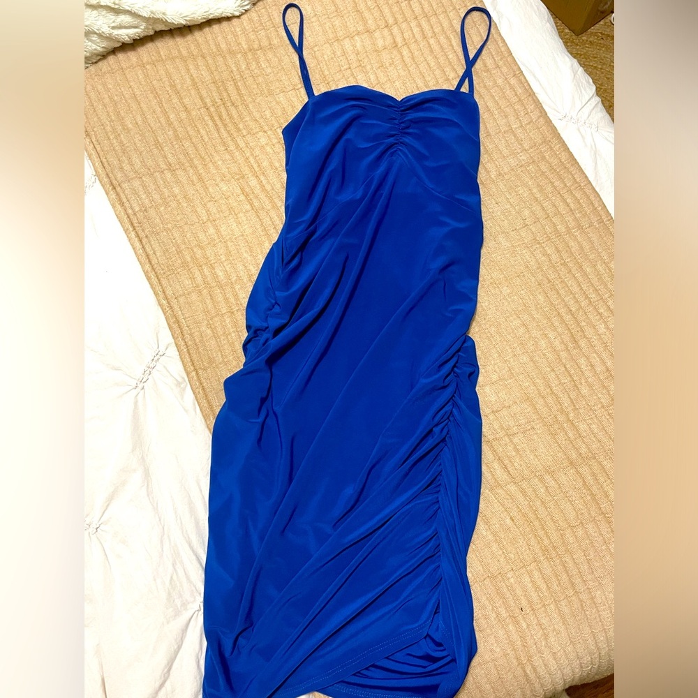 Blue Strapless Dress